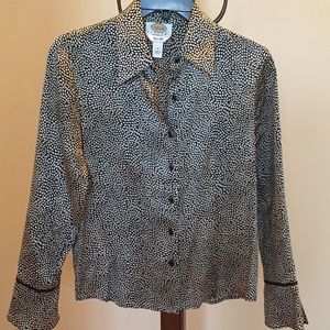 Talbots long sleeve silk button down